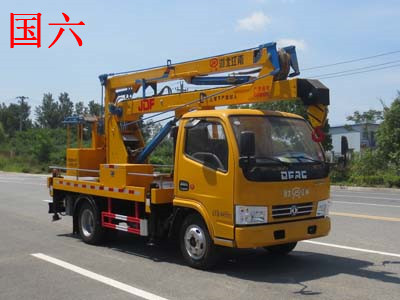 國六東風(fēng)單排12米折臂式高空作業(yè)車(藍(lán)牌)